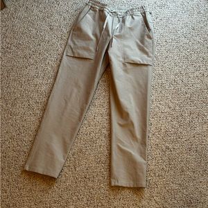 Lululemon Men's Tan Khaki Bowline Pants Elastic Waist Size SMALL